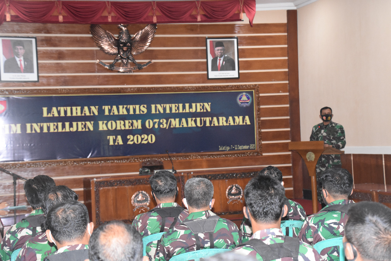 Danrem 073/MKT Kolonel Inf Ari Yulianto, S.I.P Tutup Latihan Taktis Tim Intel Korem 